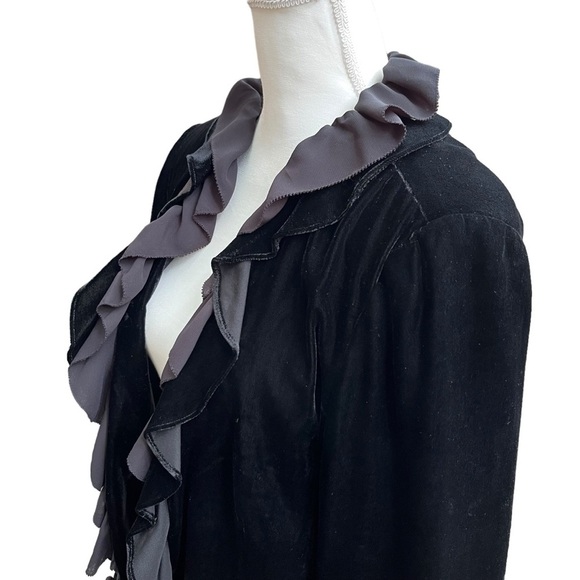 Anthropologie Black Ruffled Jacket - Picture 8 of 13